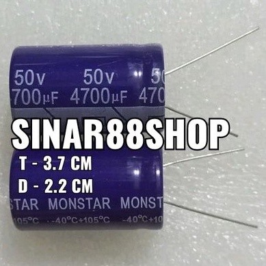 ELCO ECO EKO ELKO CAPASITOR 4700UF/50V 4700UF 50V 4700UF50V 4700/50V 4.700UF/50V MONSTAR