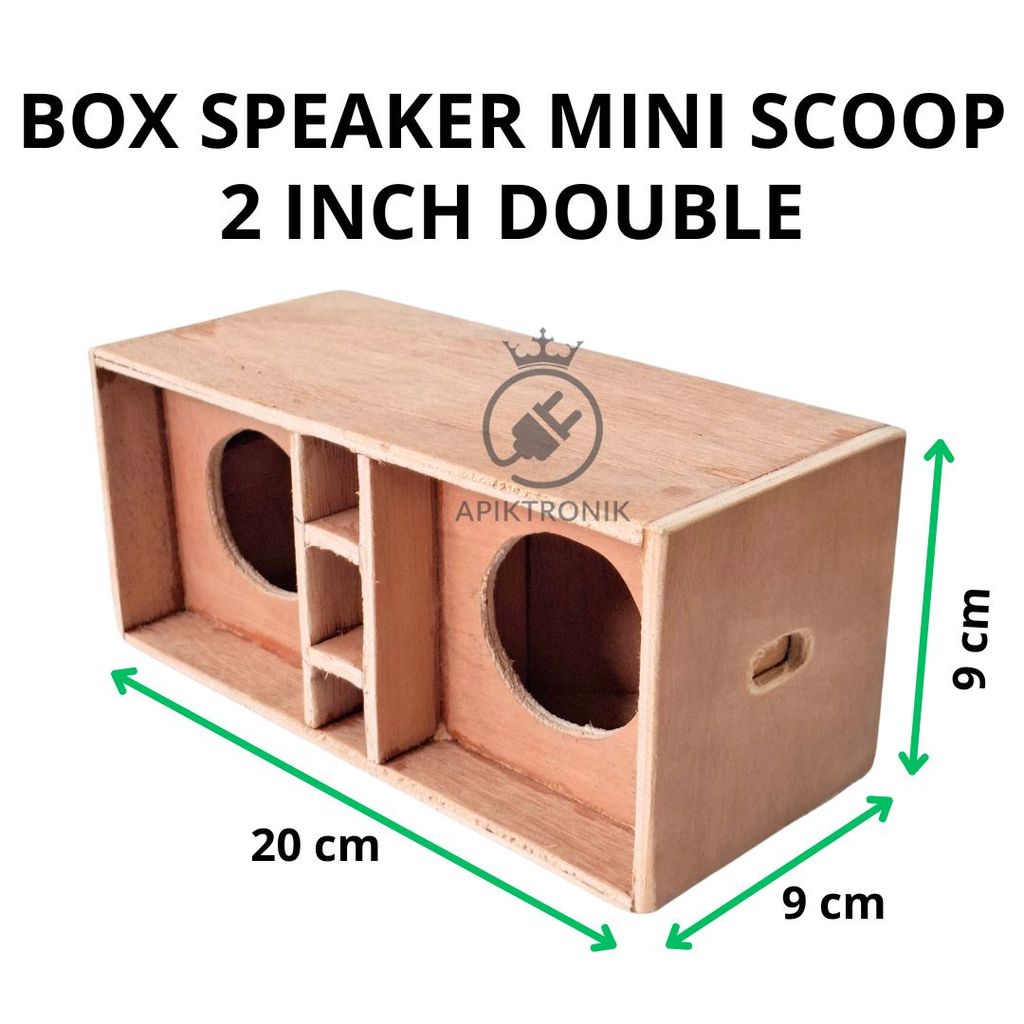 Box Speaker Mini Scoop Double 2 Inch Box Kosongan Speaker Mini