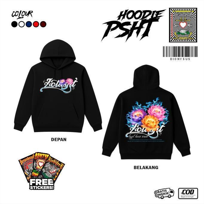 DIONYSUS CLOTH Jaket Hoodie Zipper PSHT Desain Terbaru PSHT Lotusht Loyal Heart Terate Fashion Pria 