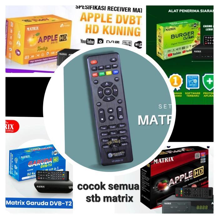 Matrix Remote STB Set Top Box Apple Matrik Garuda Kuning Cocok Semua STB Matrix Dengan Dus Kuning & 