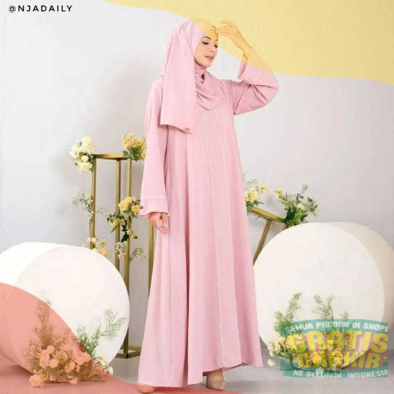 Abaya renda hitam gamis abaya arab gamis remaja muslim murah polos dress size S M L XL XXL abaya jum