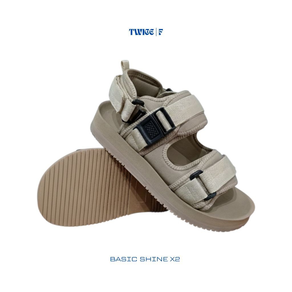 Custom TradeMark | TWICE BASIC SHINE X2 | Sandal Traveling Unisex | Sandal Gunung Modern | Sandal Pr