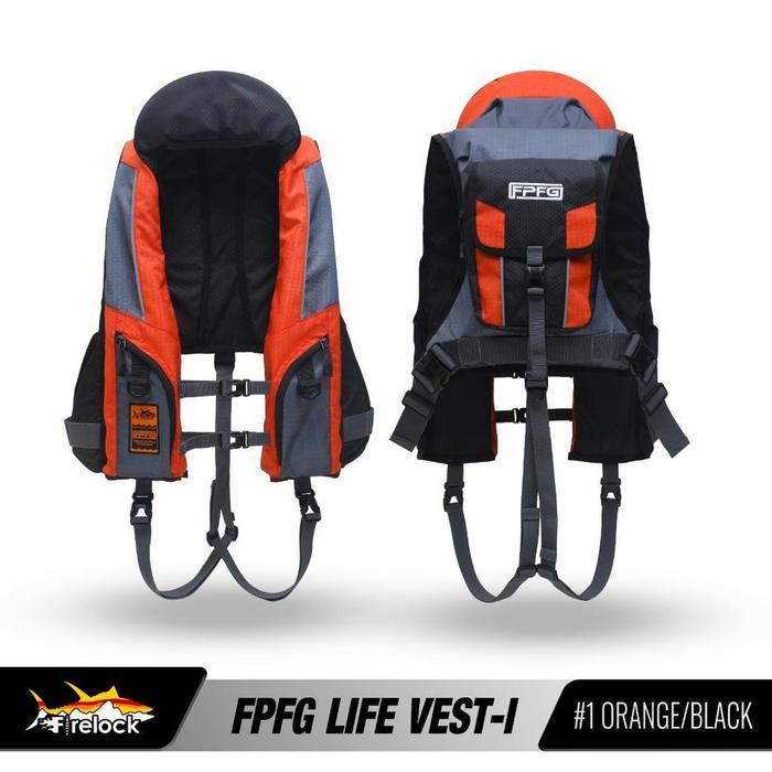 ArenaSports17 FIRELOCK FPFG WATER SPORT LIVE VEST JACKET | JAKET PELAMPUNG Outdoor Air - ORANGE/BLAC