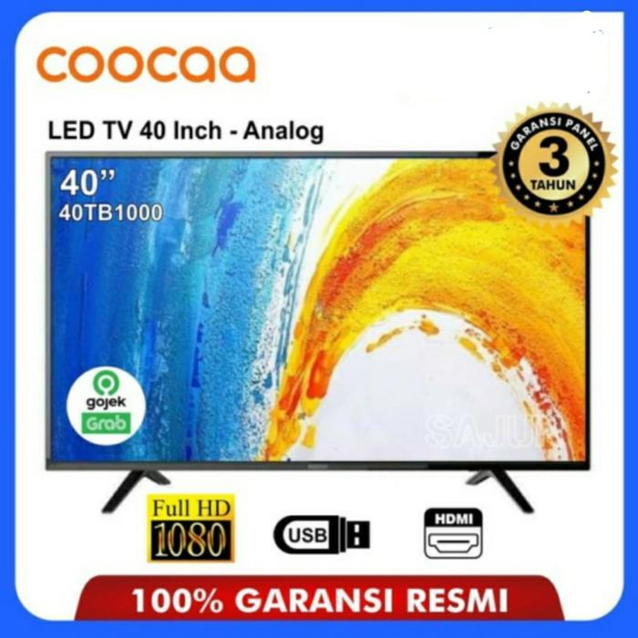 LED TV COOCAA 40TB1000 40INCH FHD Garansi Panel 3Thn NEW 2019