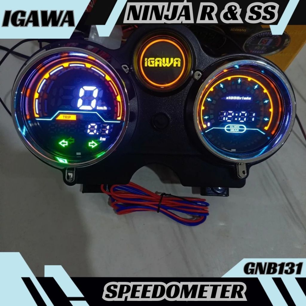 Speedometer Digital Ninja R&SS  Spidometer  NEW Yamaha Universal Motor Custom IGAWA