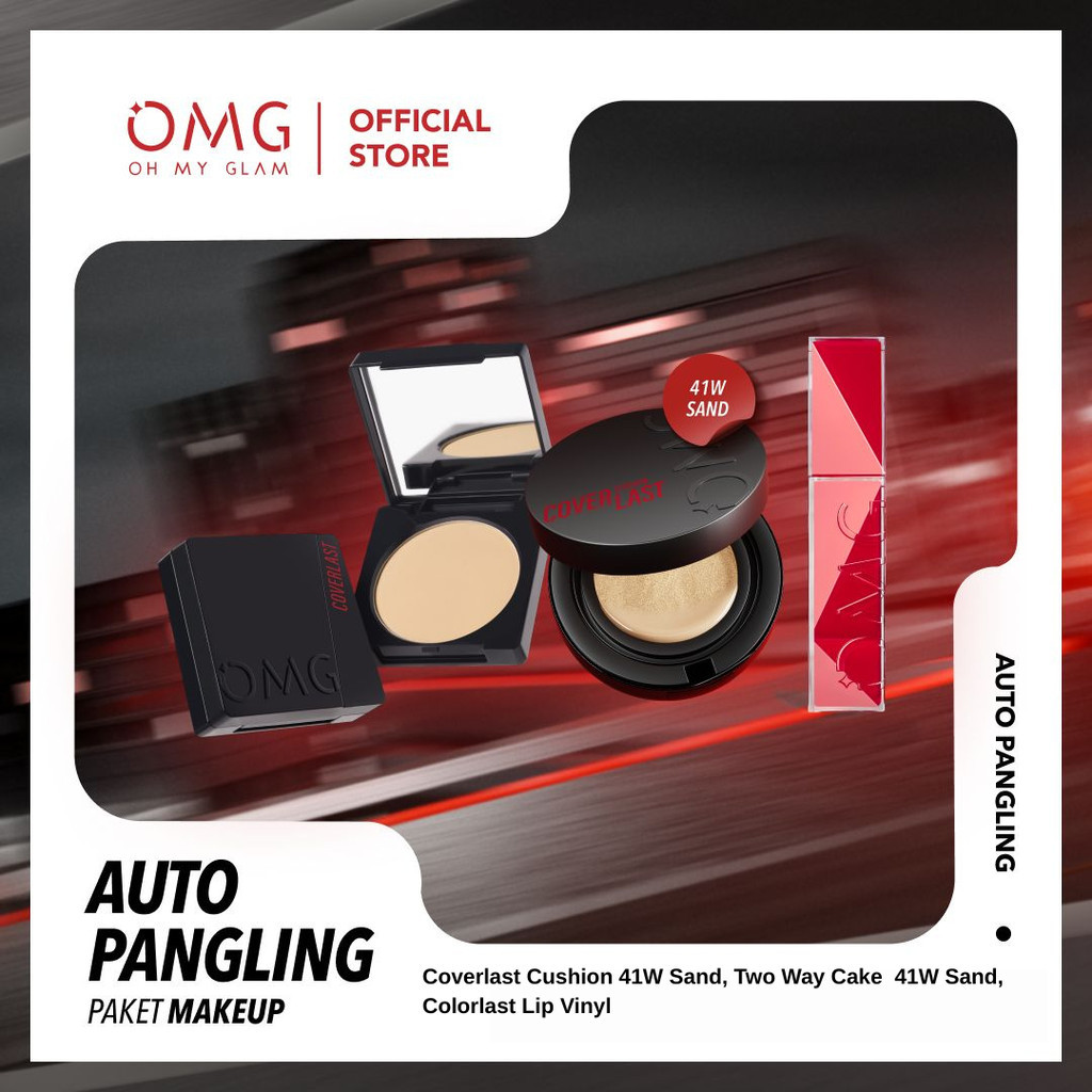 [PRE-ORDER] OMG OH MY GLAM Auto Pangling Bundle : Cushion + Two Way Cake + Lip Vinyl - High Coverage