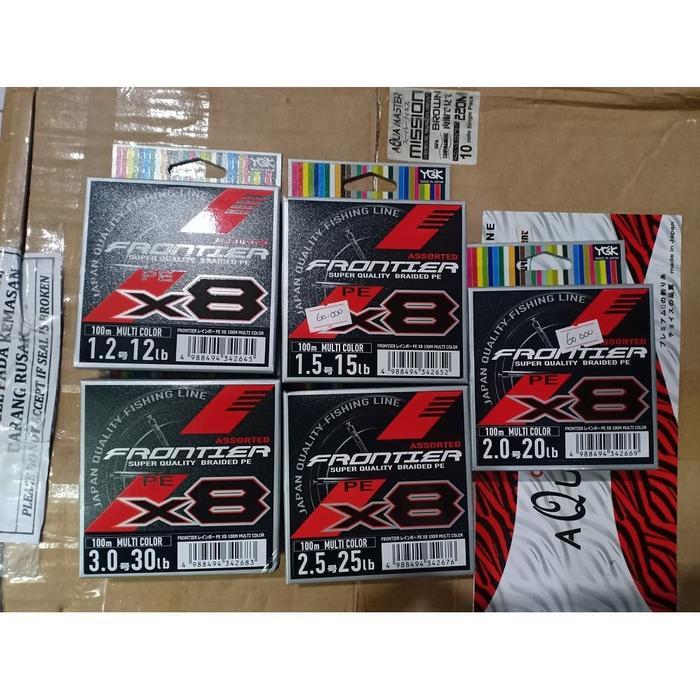 Senar Pe Ygk Frontier x8 Multicolor 100M - PE 3.0