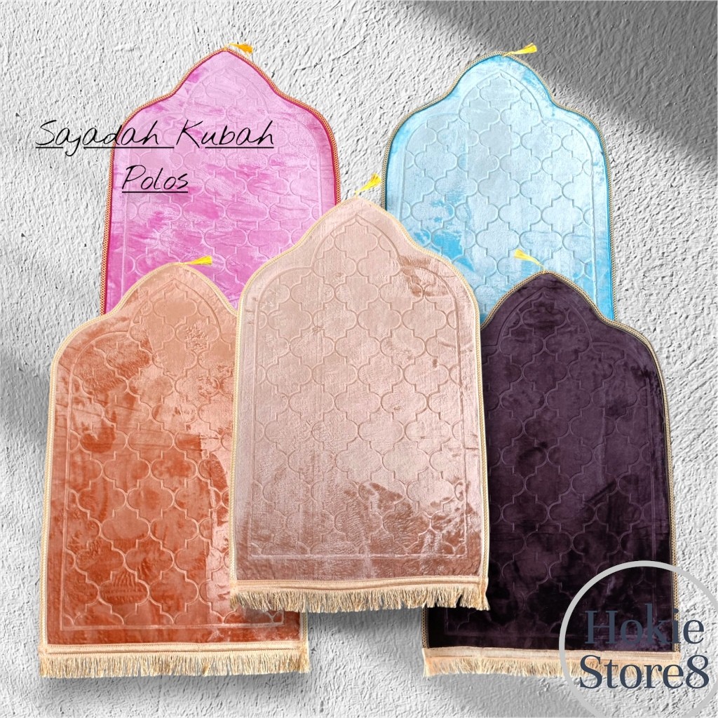 READY SAJADAH KUBAH SAJADAH TEBAL POLOS TURKEY ANTISLIP KERUCUT BAHAN LEMBUT HALUS