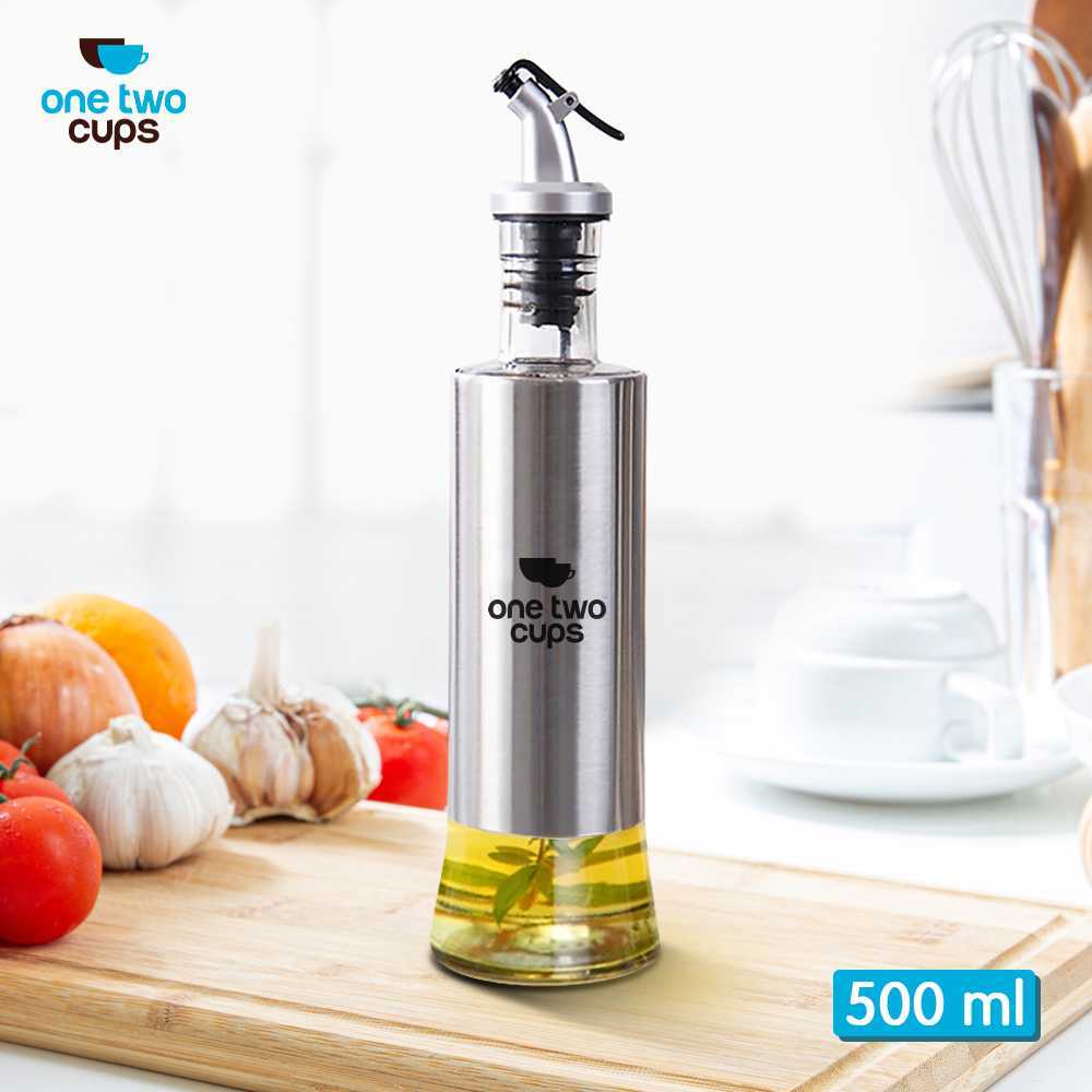 Botol Minyak Olive Oil Stainless Steel Platted 500ml One Two Cups  / botol minyak / botol minyak gor