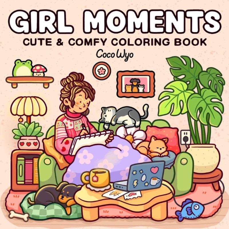 New coloring book: Cute and comfortable children's coloring book, small corner painting coloring boo