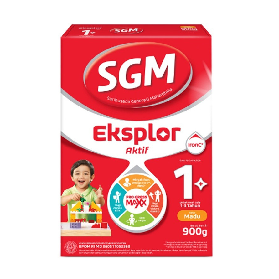 SGM Eksplor 1+ Pro-Gressmaxx Susu Pertumbuhan Madu Box 900 Gram Pusat Grosir