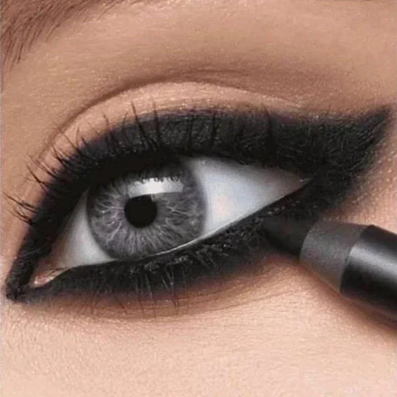 (Fast pengiriman) Eyeliner tahan air Pensil tahan lama Pigmen warna-warni Biru Hitam Putih Warna Gel