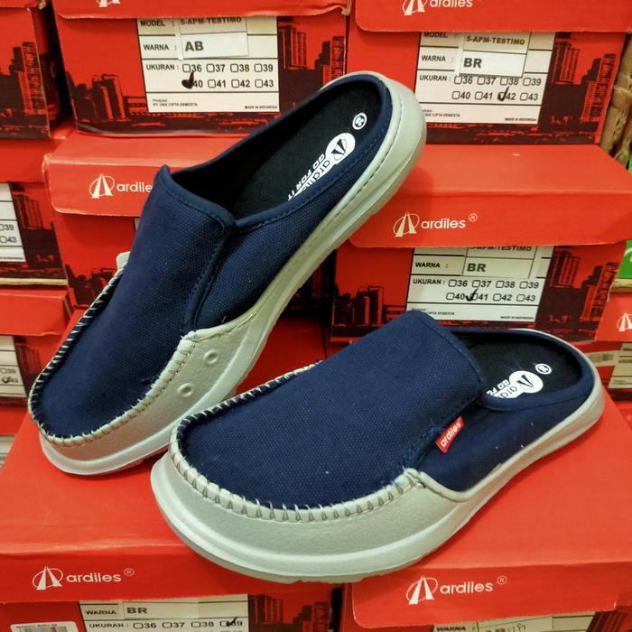 Sandal sepatu selop karet Ardiles Manco Biru ginal