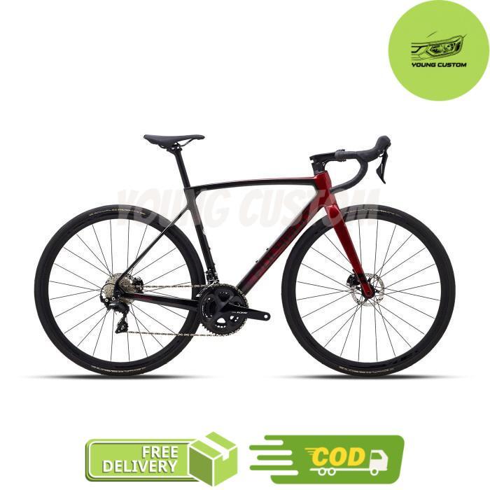 Polygon Strattos S7D [700C] Sepeda Balap Outdoor ACX Frame Full Carbon Fork Shimano 105 2x12 Speed -