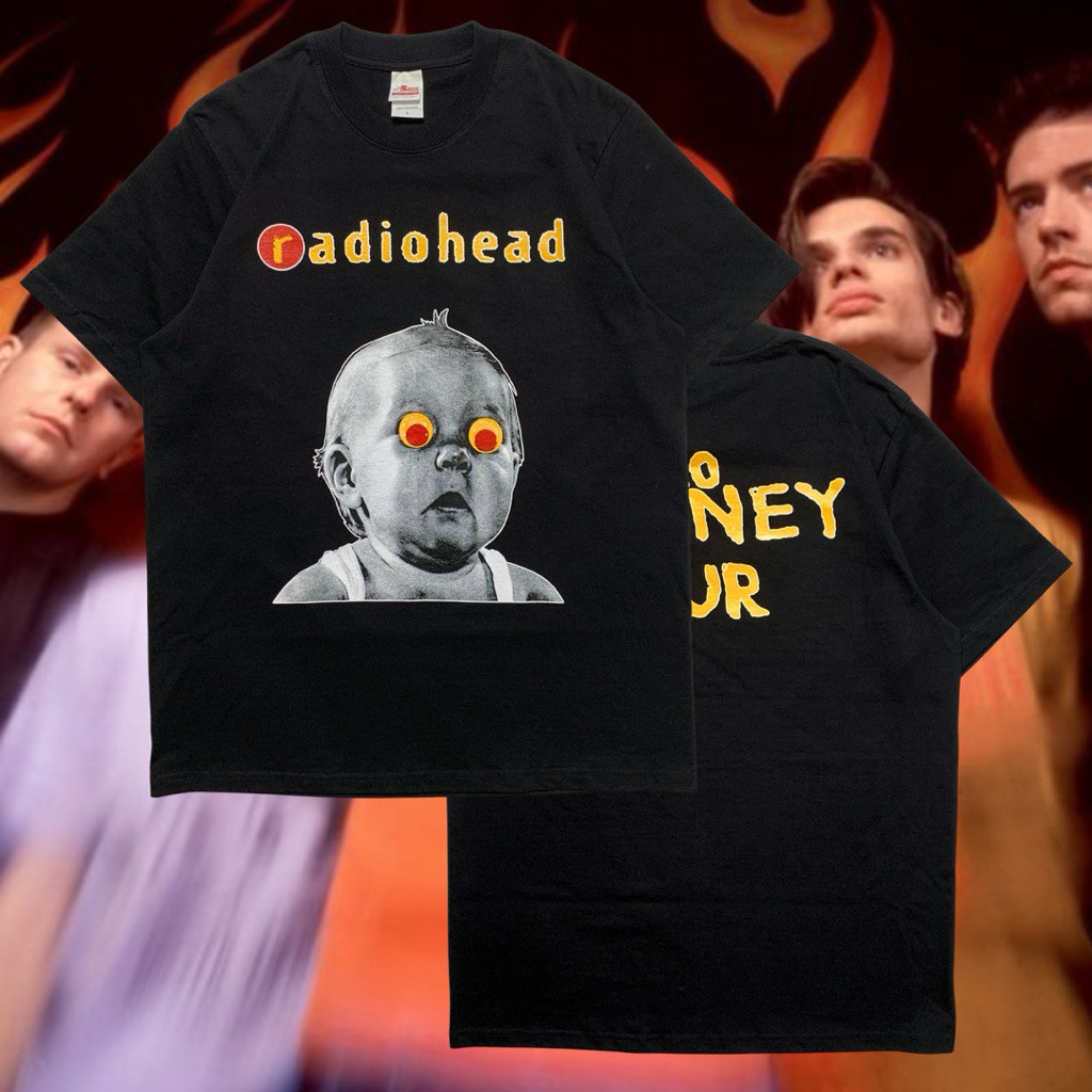 Fashion Orisinal Tren Kekinian Diskon Tshirt Band Radiohead - Pablo Honey Tour vintage
