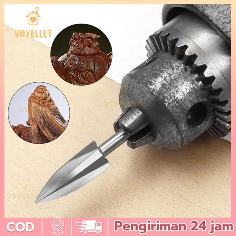 Voyellet Set 5 Pisau Ukir Kayu untuk Pengerjaan Kayu, Alat Pemoles Furnitur, Mata Bor Penggilingan, 