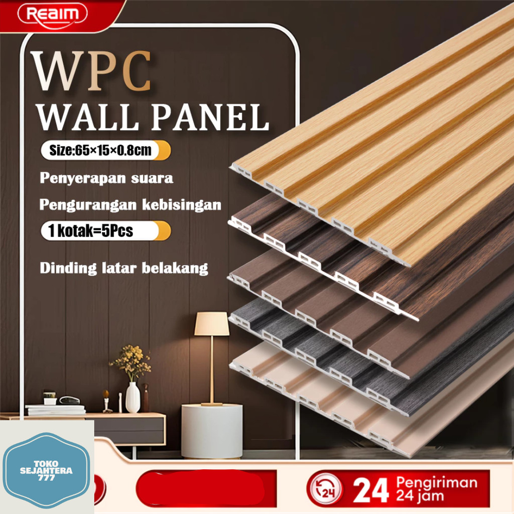 Dinding 65cm ANTI RAYAP & ANTI AIR EKSTREM | MOTIF KAYU 3D ESTETIS Wood WPC Wall panel Dekorasi