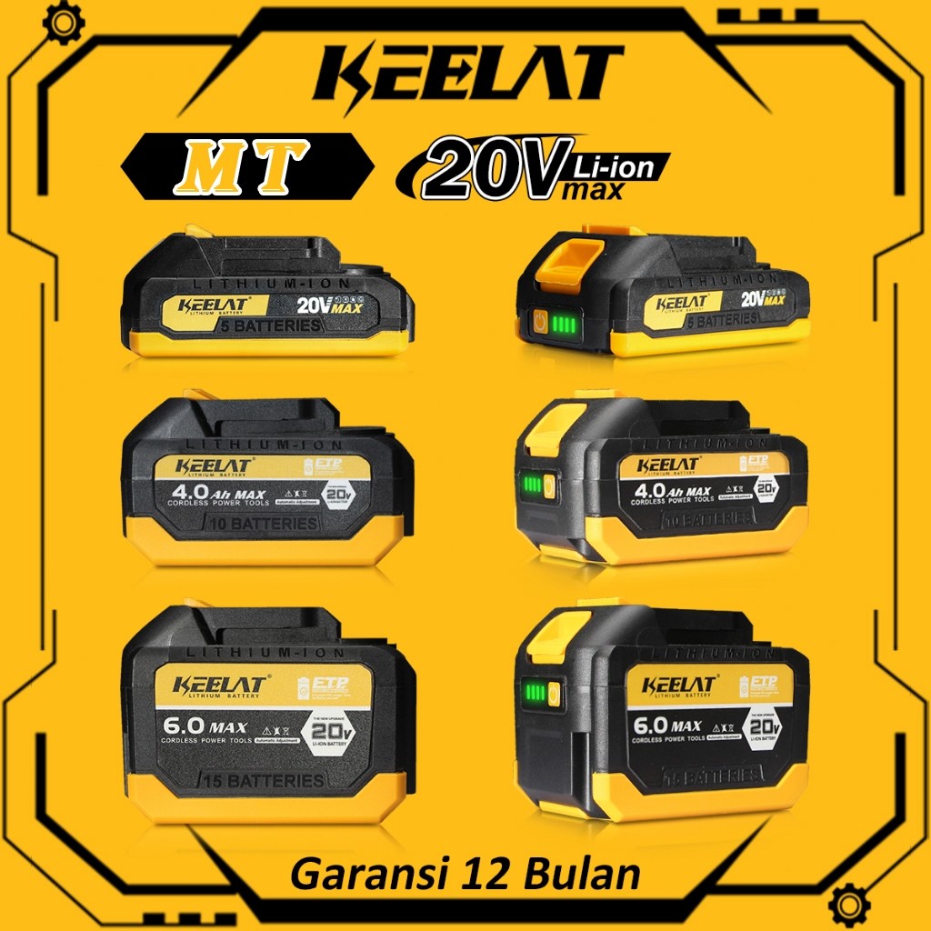 KEELAT  MT-20V Lithium Baterai Baterai Penggantian untuk Aksesoris