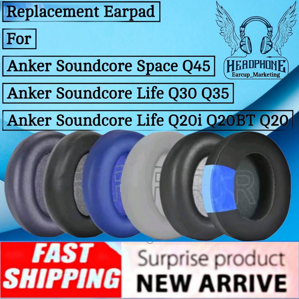 Bantalan Busa Earcup Earpad Headphones Foam Anker Soundcore Life Q20i Q20BT Q20 - Anker Soundcore Li