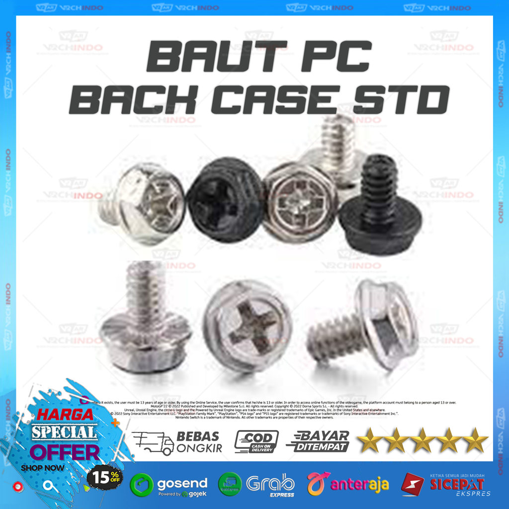 Baut Sekrup Screw Standar Casing Belakang PC Komputer Desktop !!