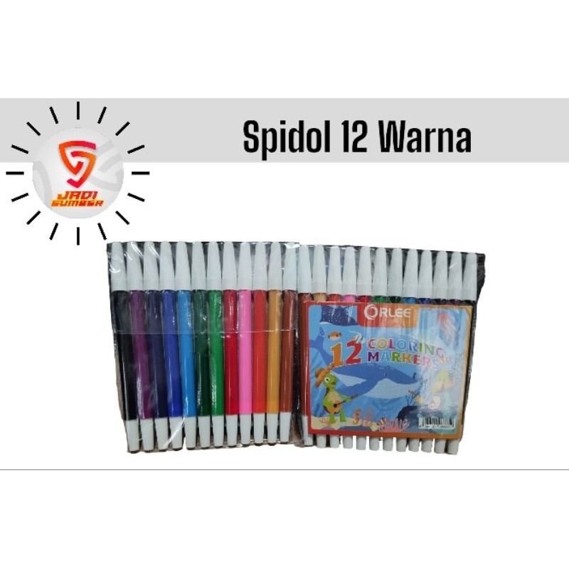 Spidol 12 Warna