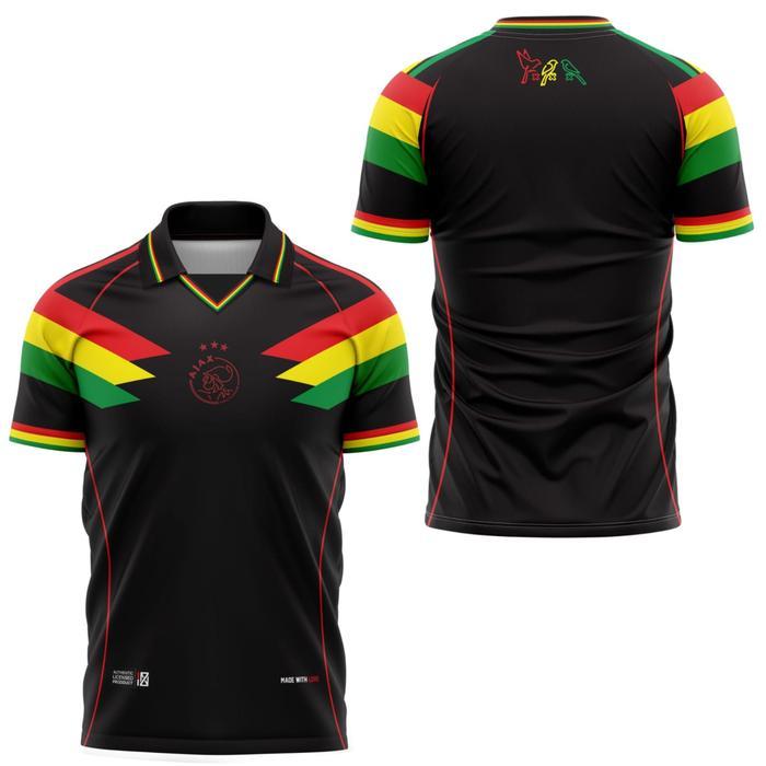 Nizesport - Jersey Ajax Hitam Spesial Vintage Retro Casual Bahan Dryfit Adem Nyaman Olahraga - Hitam