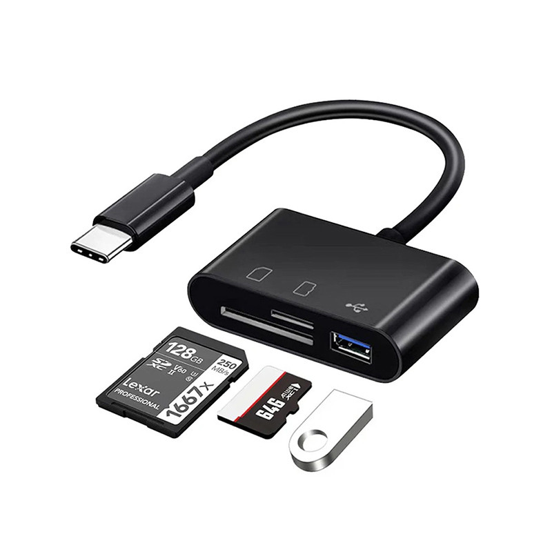 Type C Adapter TF CF SD Memory Card Reader USB C Card Adapter For Macbook Samsung Huawei Xiaomi OTG 