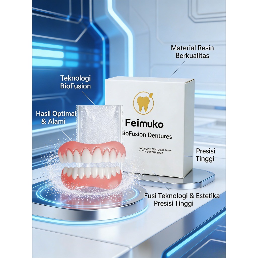 Feimuko BioFusion Dentures Gigi Palsu BioFusion Material Resin Kesesuaian Alami Gutta Percha 50g ly3