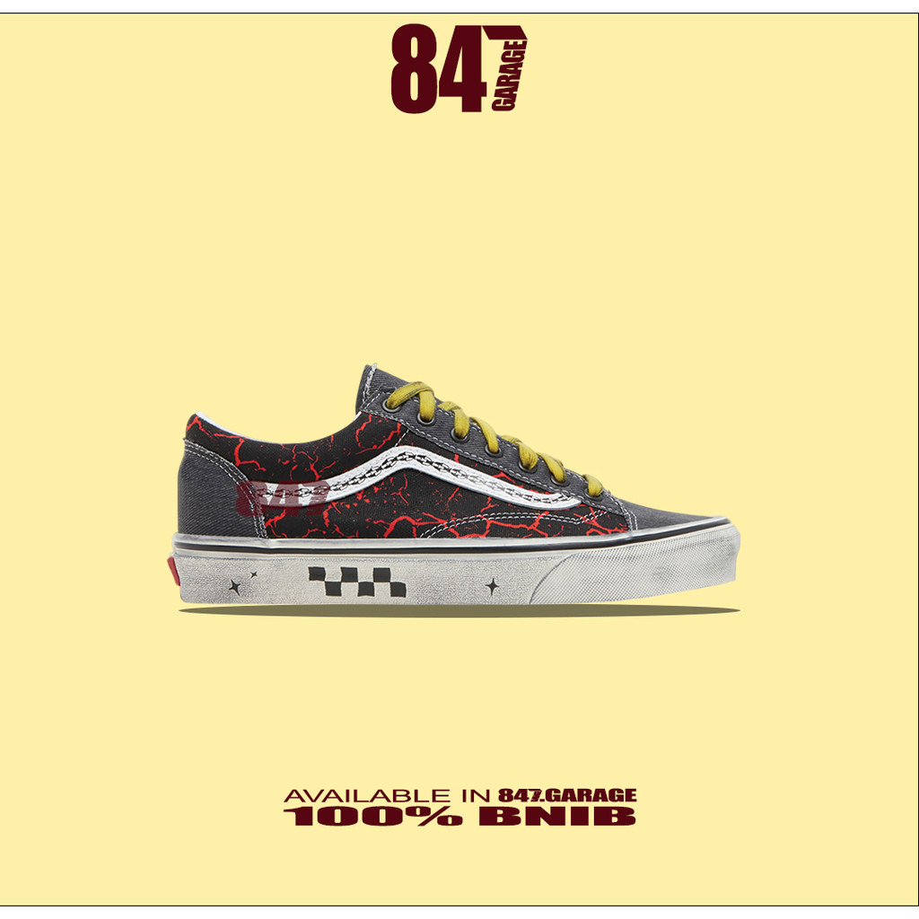 Sepatu Vans X Stranger Things Style 36 Black Red Yellow Brand New In With Tag Box