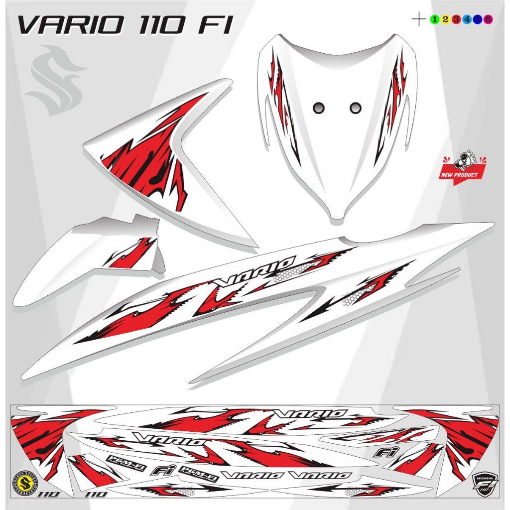 STRIPING MOTOR VARIO NEW 110 FI STICKER