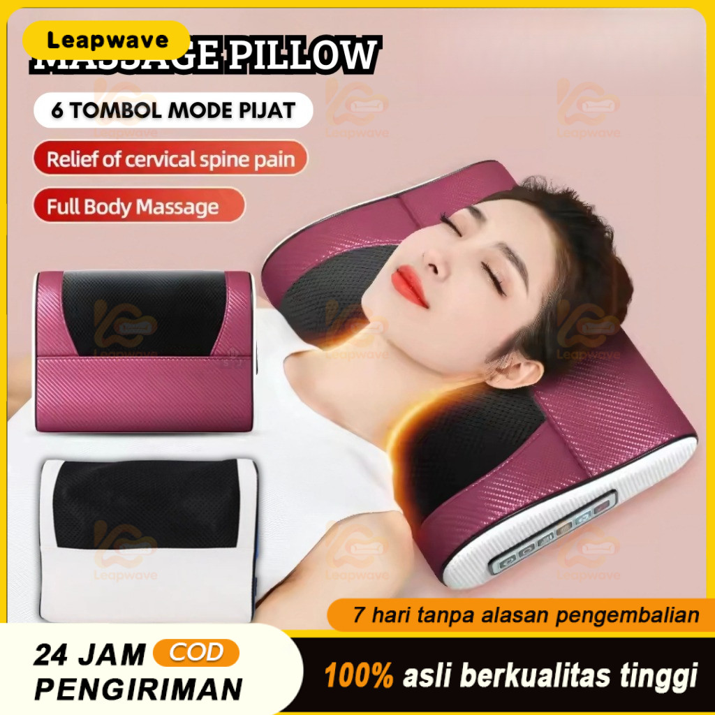 Bantal Pijat 8 Bola Massage Pillow Bantal Pijat Leher Punggung Portable