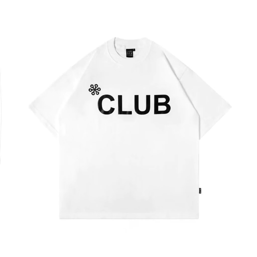 Casual street style  T-shirt Lads & Club x Prung Terrace Wear - PLC Black white Tees 2026 Sports Cas