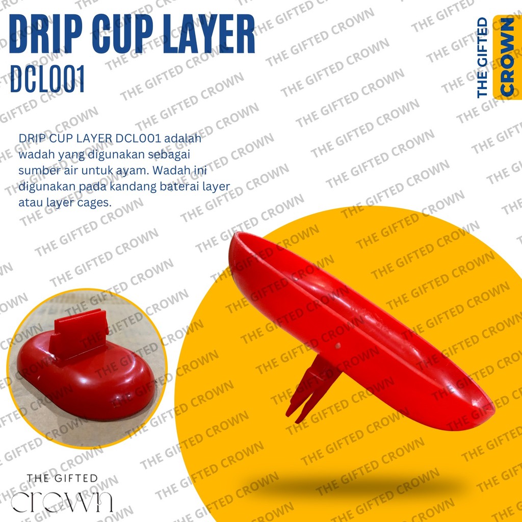 Dripcup Layer Mangkuk Tempat Minum Ayam Petelur Tengah Kandang Untuk Kandang Petelur Batre