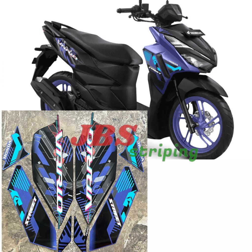 Striping vario street stiker vario street125 2025 2026 esp street black purple