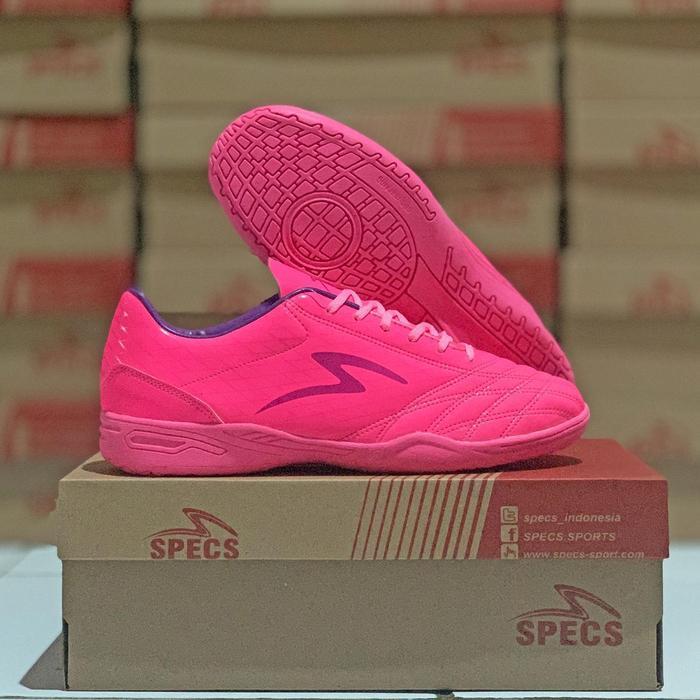 Sepatu futsal specs infinity pink terbaru bonus kaos kaki deker jaitan premium specs lightspeed 2 se