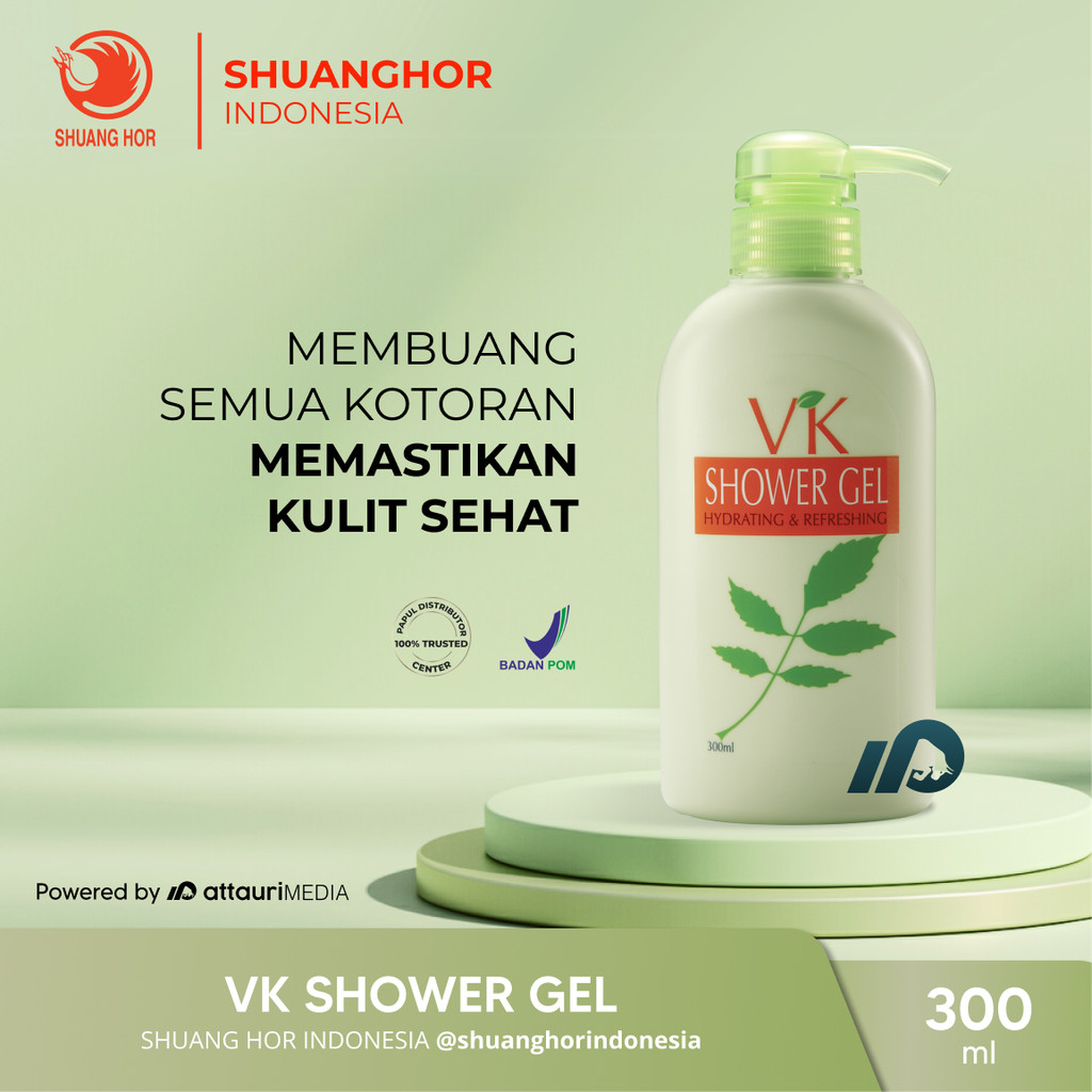 VK Shower Gel Original SH (300ml) - Sabun Mandi Cair dengan Chamomile & Licorice Menyegarkan & Melem