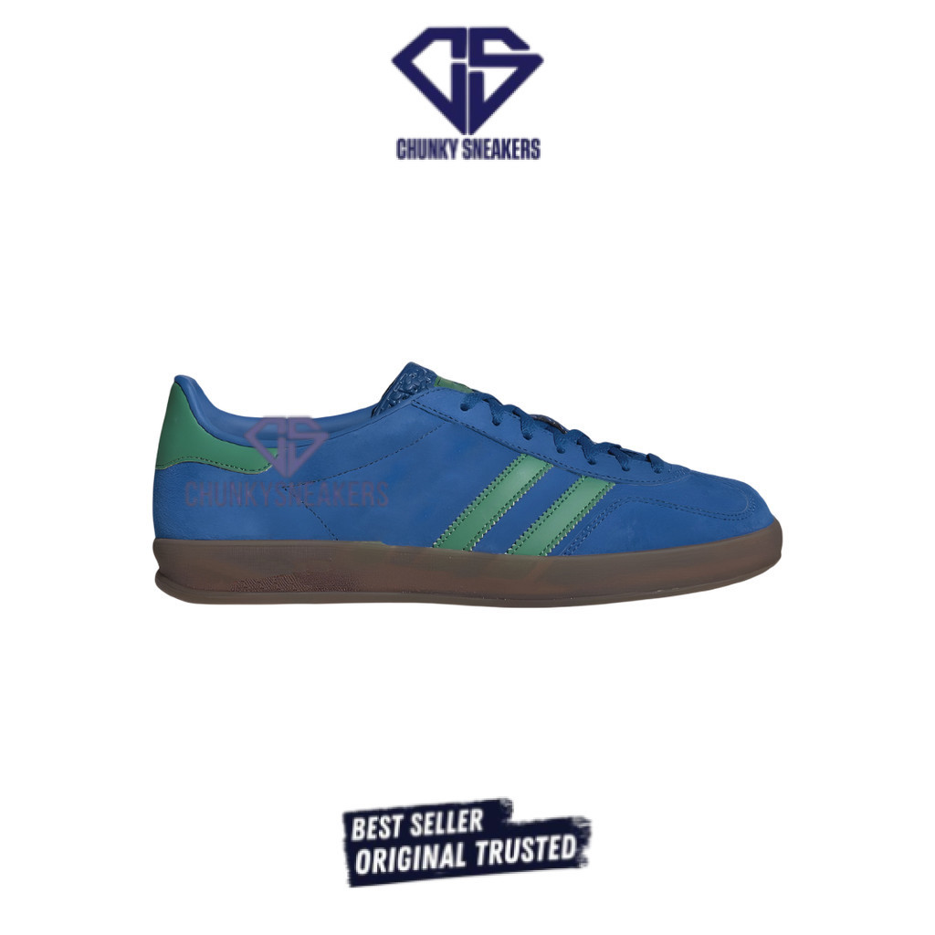Sepatu Adidas Gazelle Indoor Blue Green 100% Original BNIB
