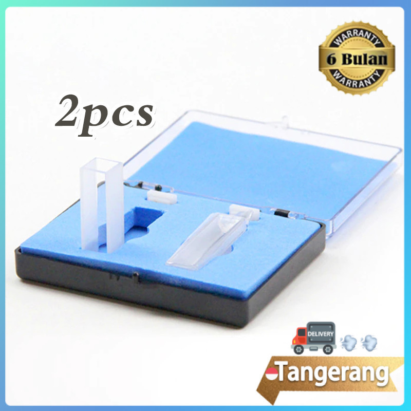 2PCS Cuvette Quartz / Kuvet Pasir Kuarsa /  Quartz Cuvettes 10mm