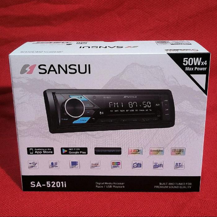 [Hauri Otomotif] Single Din Sansui SA-5201i MP3 USB bluetooth Radio/USB playback premium sound quali