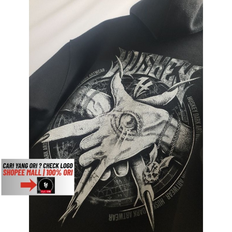 Huskey Hoodie Zipper Hand eyes | Jaket Unisex