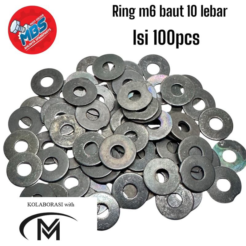 RING WASH M6 BAUT 10 BAJA LEBAR GROSIR