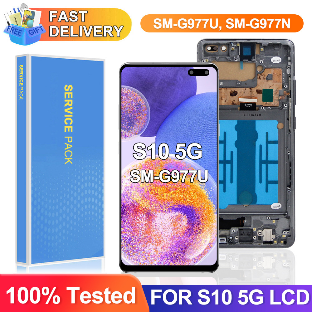 100% Tested For Samsung S10 5G LCD splay Tou Screen gitizer Assembly For Samsung S10 5G G977B G977U 