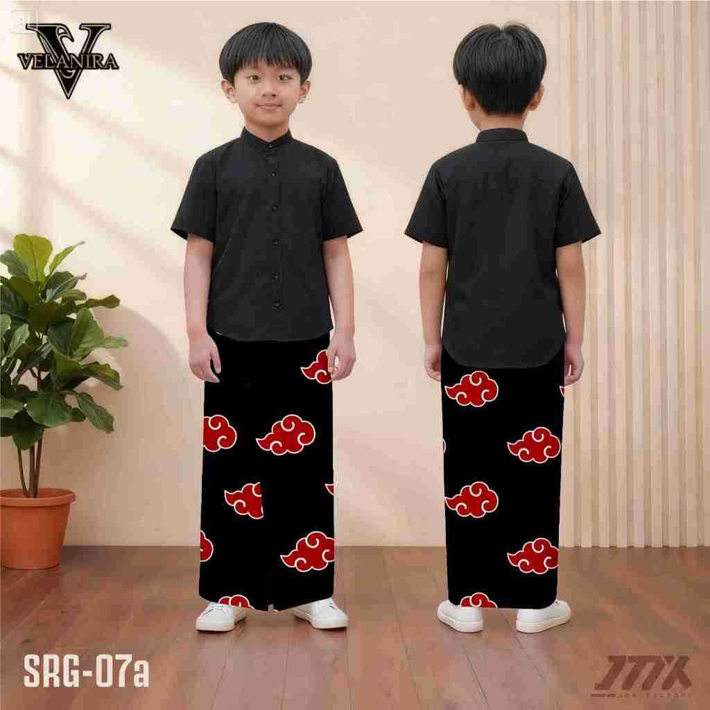 sarung instan motif akatsuki laki laki sarung motif akatsuki anak-anak fullprinting  SRG-07c