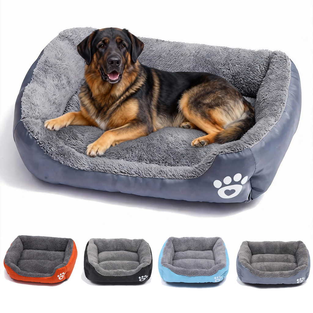 Soft Square Large Dog Sofa Elastic Dog House Cushion Winter Warm Meum Dog Bed Washable Cat Kennel Ho