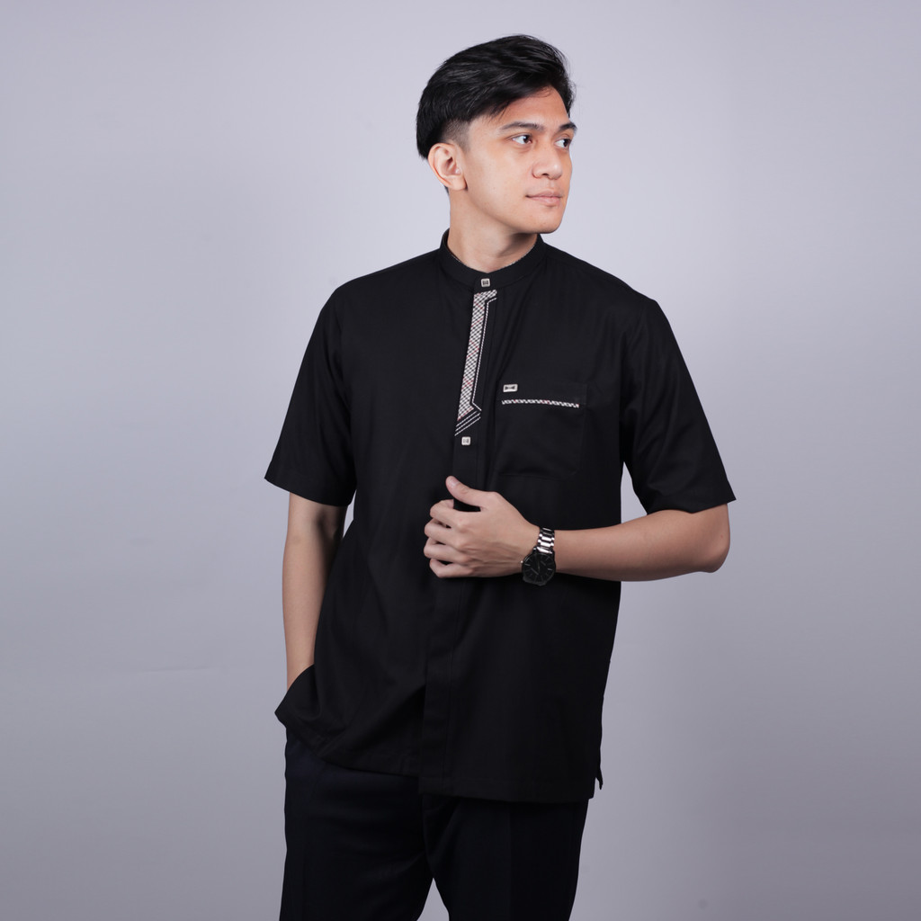 Qori Apparel Signature Nu’man bin Malik Baju Koko Pria Lengan Pendek NAN-1
