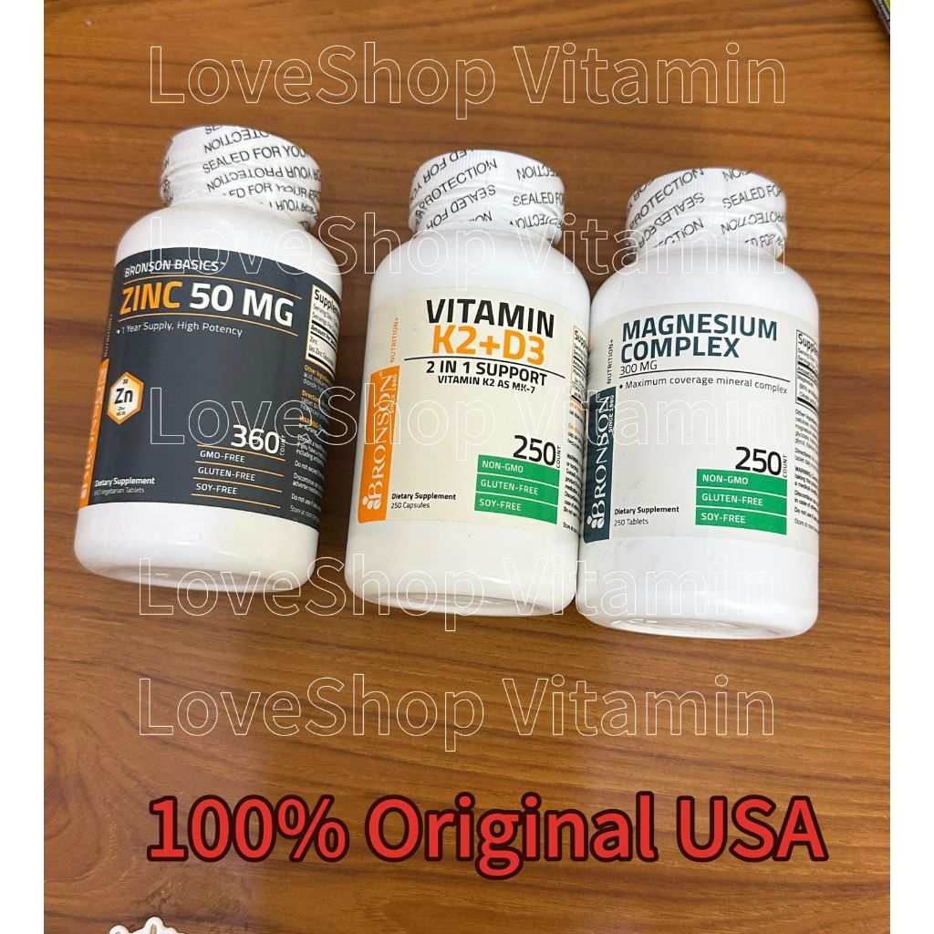 Paket Bronson Quatro formula vitamin k2 d3 magnesium complex zinc 100% ORIGINAL USA