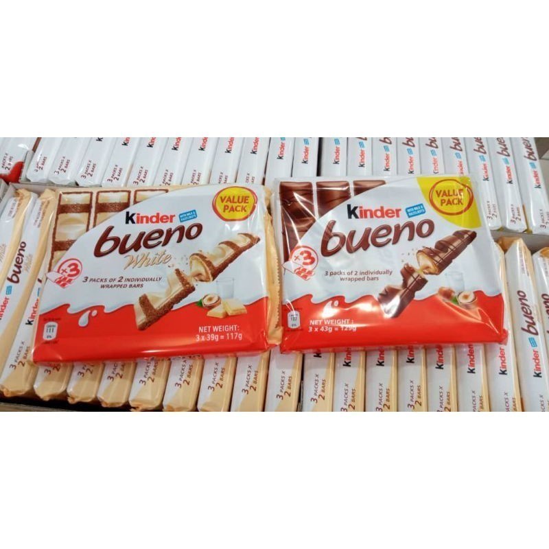 Coklat KINDER Bueno Value Pack - Milk & White Chocolate