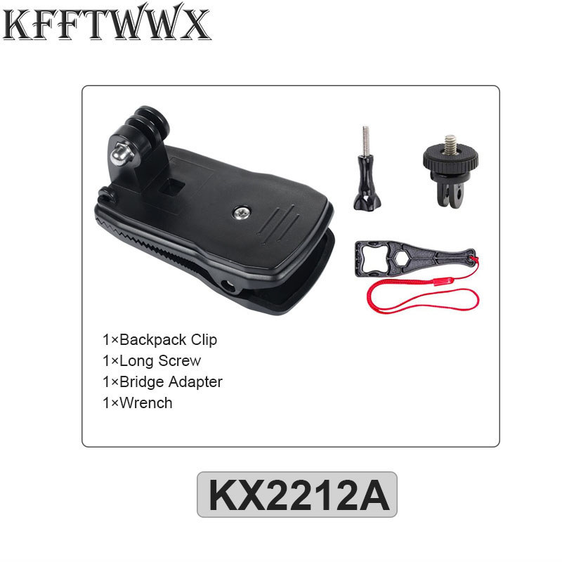 KFFTWWX for Gopro Hero 12 11 10 9 8 Black 7 6 5 4 3 Accessories 360-Degree Rotation Clip for YI 4K S