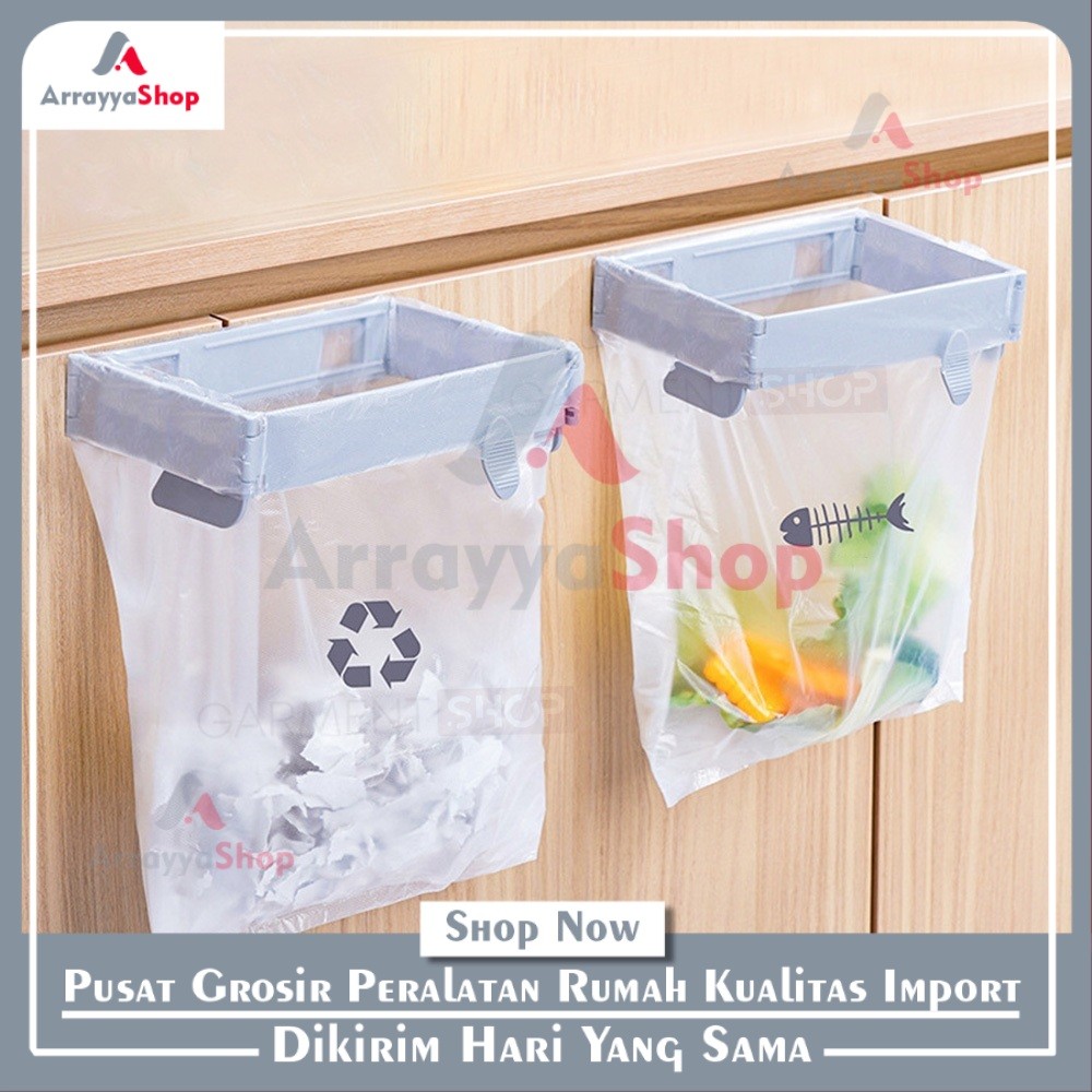 Penjepit Kantong Plastik Sampah Dapur Kamar Mandi Pembuangan Praktis Tempel Laci Dinding Serbaguna [