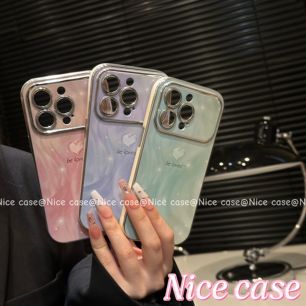 case iPhone 11 Hati bermotif bulu Casing ponsel cocok untuk iPhone 7PLUS XS XR 11 11PRO 12 12PRO 12P
